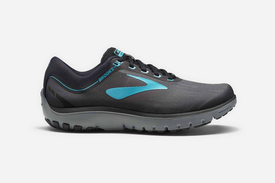 Pureflow 7 Road Brooks Running Shoes NZ Womens - Dark Grey/Blue - GZUPJY-829